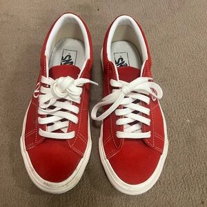 Red Vans Size 7